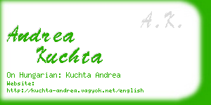 andrea kuchta business card